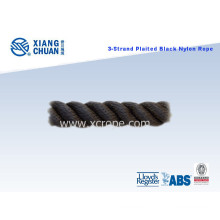 3-Strand Plaited Black Nylon Rope